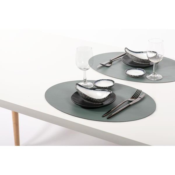 Plava prostirka izrađena od reciklirane kože ZicZac Titan, 33 x 45 cm-image-1