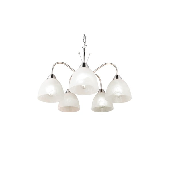 Bijela/u srebrnoj boji viseća svjetiljka sa staklenim sjenilom ø 55 cm Dobby – Trio-image-4