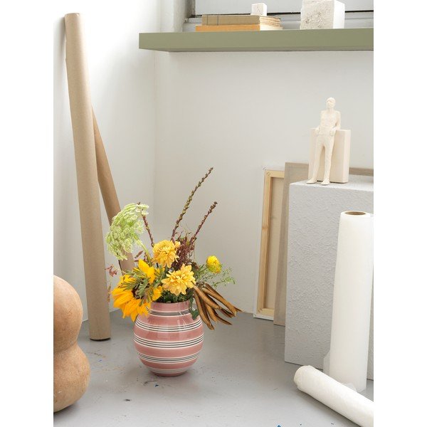 Ružičasto-bijela porculanska vaza Kähler Design Nuovo, visina 20,5 cm-image-3