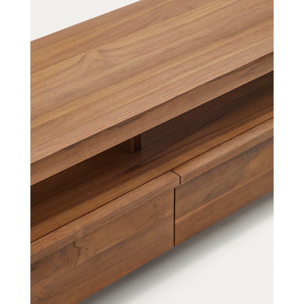 TV komoda od masivne tikovine u prirodnoj boji 200x50 cm Sashi – Kave Home-image-4
