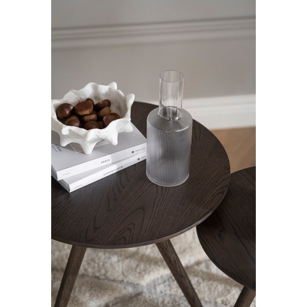 Okrugao pomoćni stol s pločom stola u dekoru hrasta ø 50 cm Yumi – Rowico-image-3