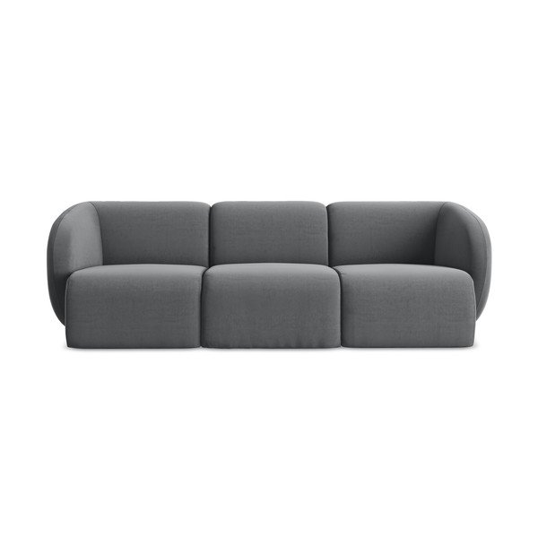 Siva baršunasti sofa 244 cm Lani – Makamii