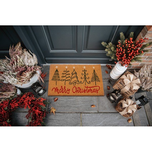 Otirač s božićnim motivom od kokosovih vlakana 40x70 cm Merry Christmas – Hanse Home-image-1