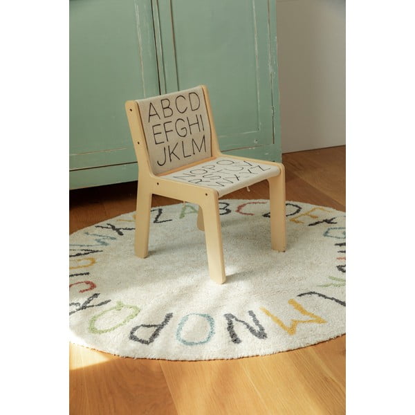 Krem pamučan dječji tepih za igru ø120 cm ABC Color and Letters – Lorena Canals-image-2
