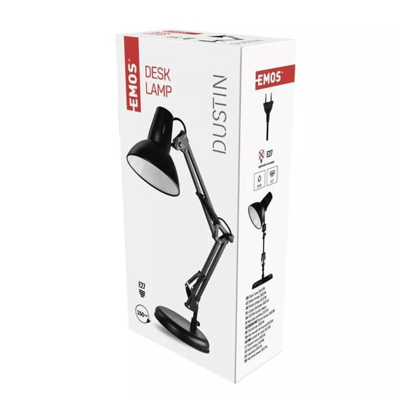 Crna stolna lampa (visina 46 cm) Dustin – EMOS-image-1
