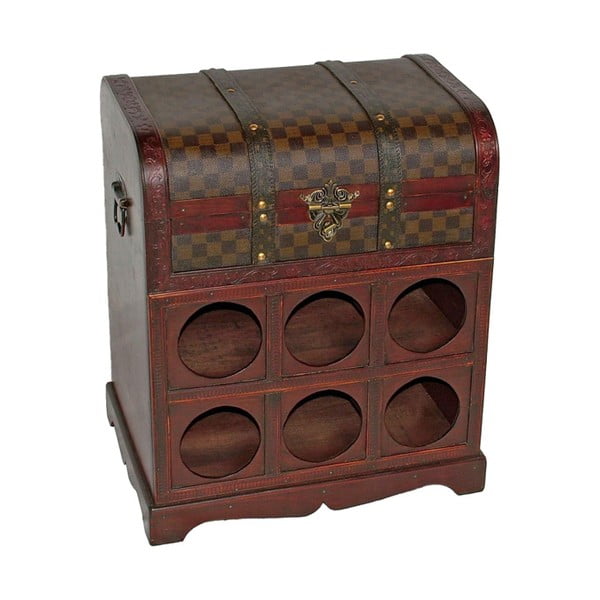 Smeđa vitrina za vino broj boca 6 kom, 41x48 cm – Deco Pleasure-image-4