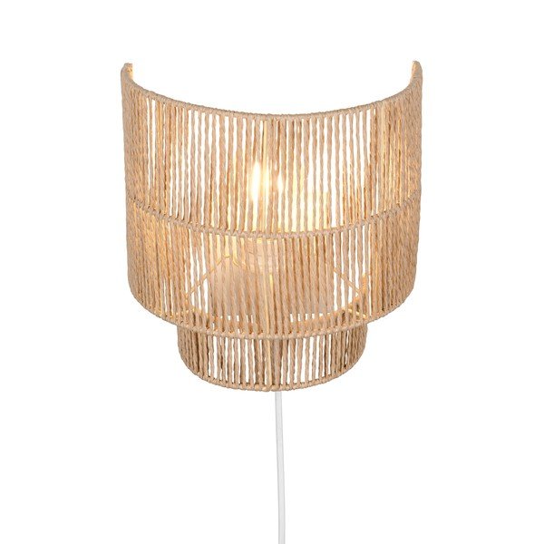 Zidna lampa s USB u prirodnoj boji Satna – Reality-image-2