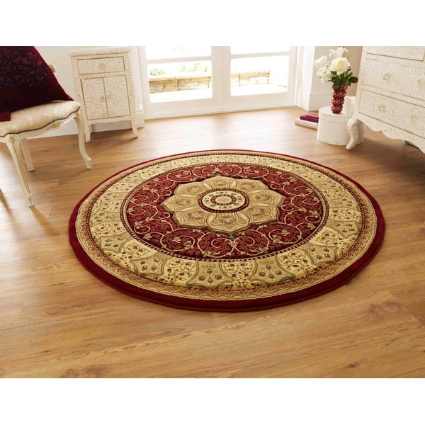 Crveni okrugao tepih ø 150 cm Heritage – Think Rugs-image-1