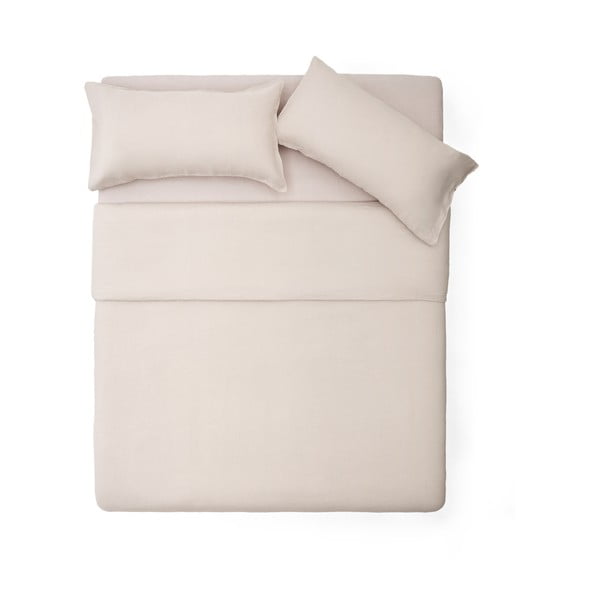 Posteljina sivo-bež za krevet za jednu osobu/za produženi krevet od mješavine lana 150x220 cm Simmel – Kave Home