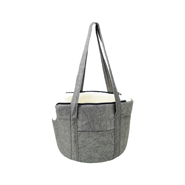 Siva transportna torba za mačke i pse 30x36 cm - Lydia&Co