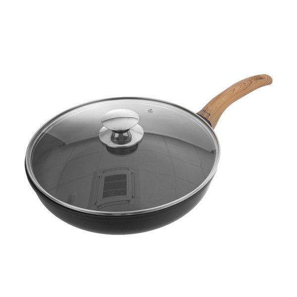 Aluminijska tava s poklopcem Orion Grande Wooden, ø 28 cm-image-4