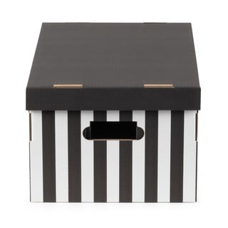 Set od 2 crne kutije za pohranu Compactor Stripes