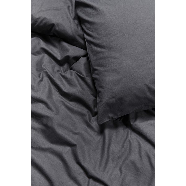 Antracitno siva posteljina na bračnom krevetu od stonewashed pamuka Bonami Selection, 200 x 200 cm-image-1