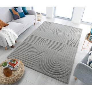 Sivi vuneni tepih Flair Rugs Zen Garden, 120 x 170 cm