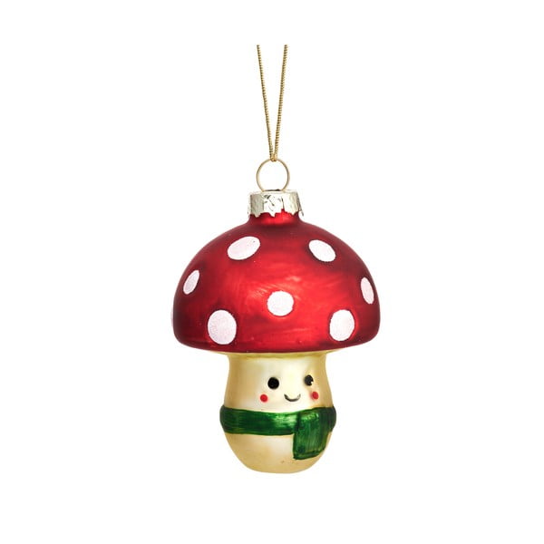 Stakleni ukras za božićno drvce Happy Mushroom – Sass & Belle