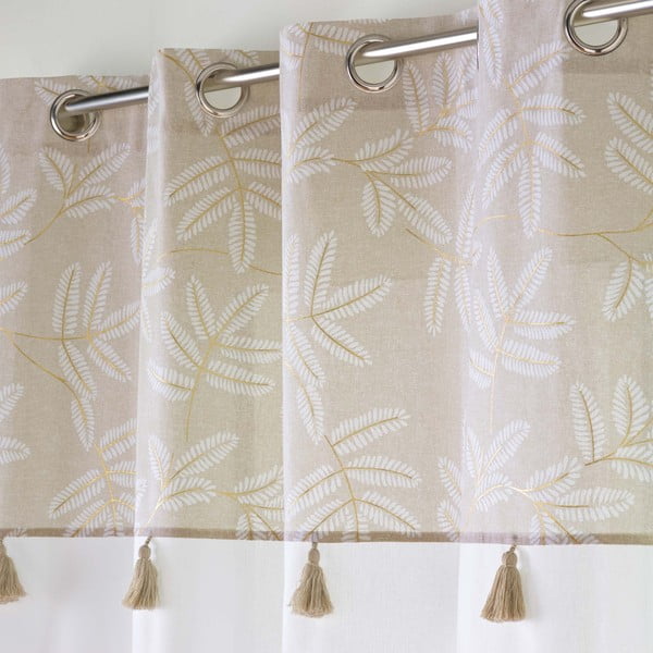 Bijela/bež zavjesa od mješavine pamuka 140x240 cm Altea – douceur d'intérieur-image-2