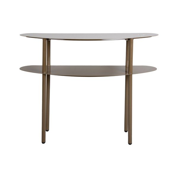 Tamno smeđi metalni pomoćni stol 28x90 cm Paris – Leitmotiv