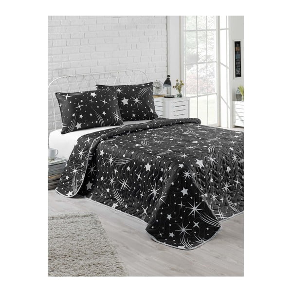 Set plahte i jastučnica za bračni krevet Starry Night, 200 x 220 cm