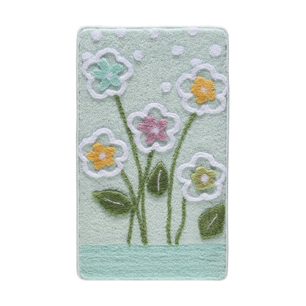 Mint zelena prostirka za kupaonicu Confetti Bathmats Silyon, 60 x 100 cm