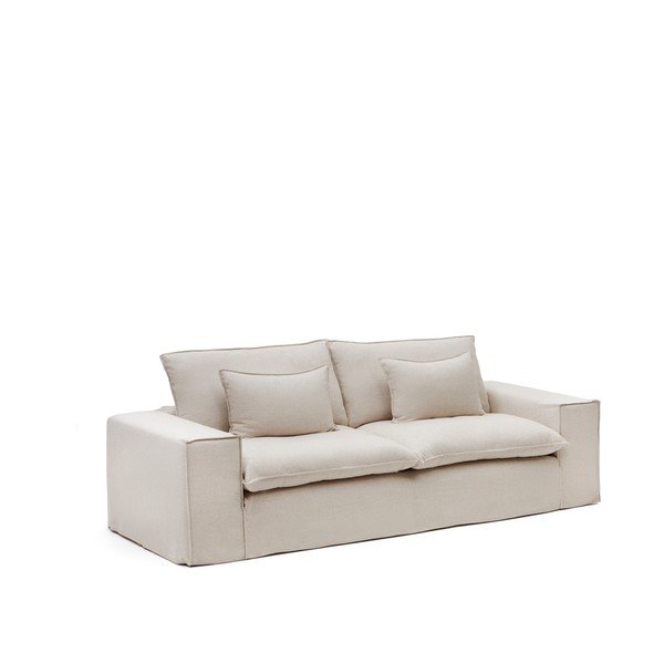 Bež lanena sofa 280 cm Anarela – Kave Home-image-2