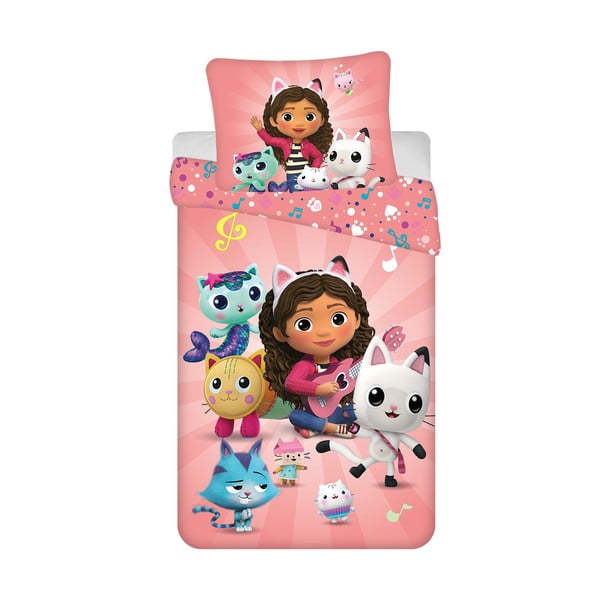 Pamučna dječja posteljina za krevet za jednu osobu 140x200 cm Gabby's Dollhouse – Jerry Fabrics