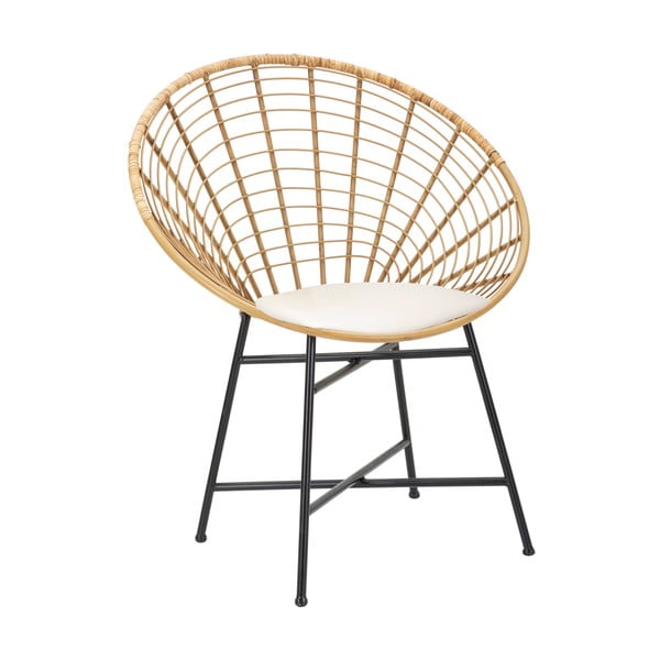 Metalna blagovaonska stolica u prirodnoj boji Panama - Mauro Ferretti