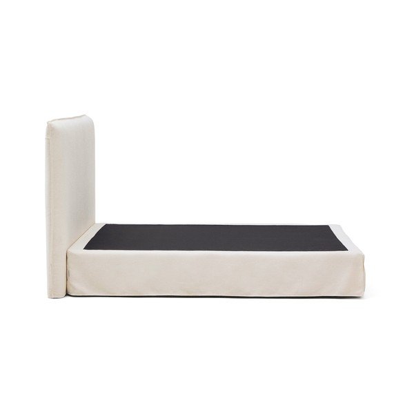 Bijeli tapecirani bračni krevet 160x200 cm Jaira – Kave Home-image-4