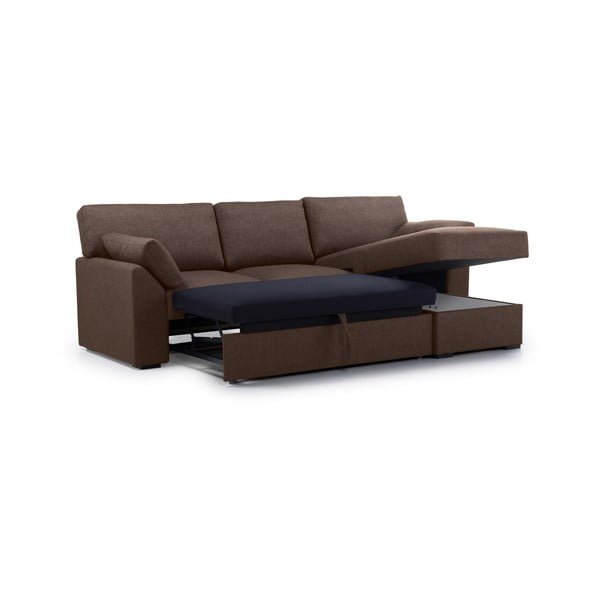 Smeđa sklopiva kutna garnitura (s desnim kutom) Janson – Scandic-image-3