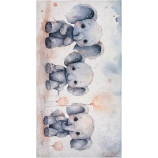 Svijetlo sivi dječji tepih 80x150 cm Baby Elephants – Vitaus