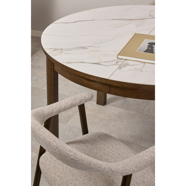 Okrugao proširiv blagovaonski stol s keramičkom daskom ø 120 cm Southampton – Actona-image-1