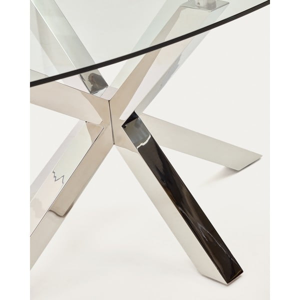 Blagovaonski stol sa staklenom pločom stola 100x200 cm Argo – Kave Home-image-1