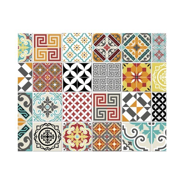 Set od 24 ukrasne zidne naljepnice Ambiance Batista, 15 x 15 cm-image-2