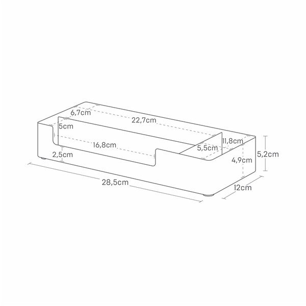 Bijeli metalni kupaonski organizator Amenity – YAMAZAKI-image-4
