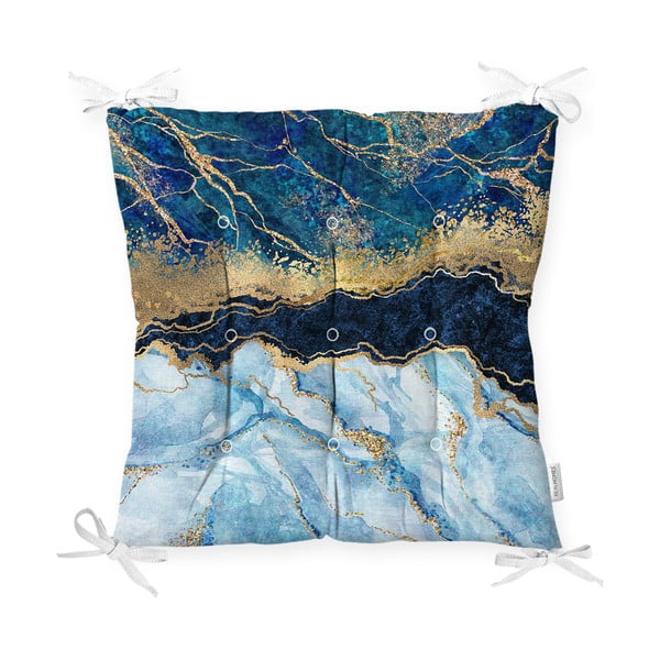 Jastuk za stolicu Minimalist Cushion Covers Blue Marble, 40 x 40 cm
