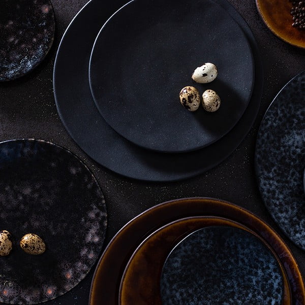 Crni/sivi desertni tanjur od kamenine ø 22 cm Roda – Costa Nova-image-1