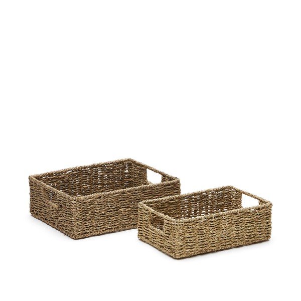 Košare u setu 2 kom od morske trave 36x27x10 cm Tossa – Kave Home