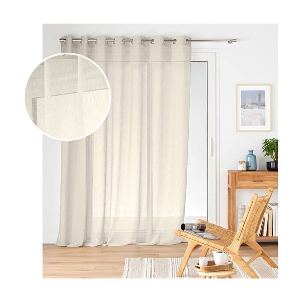 Prozirna zavjesa u prirodnoj boji 240x240 cm Carlin – douceur d'intérieur-image-3
