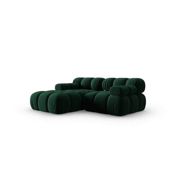 Zelena baršunasta sofa 191 cm Bellis – Micadoni Home-image-3