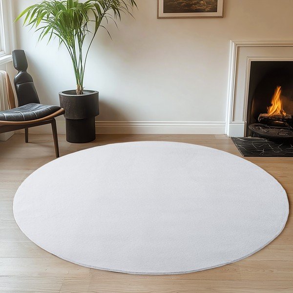 Bijeli okrugao tepih ø 120 cm Joy 1400 – Ayyildiz Carpets-image-1