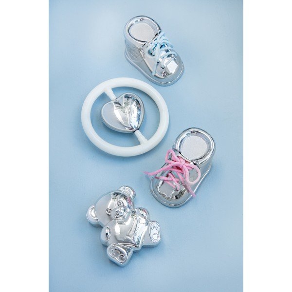 Metalna kutijica za prvi mliječni zub u sjajno srebrnoj boji 6x4x4 cm Shoe  – Zilverstad-image-1