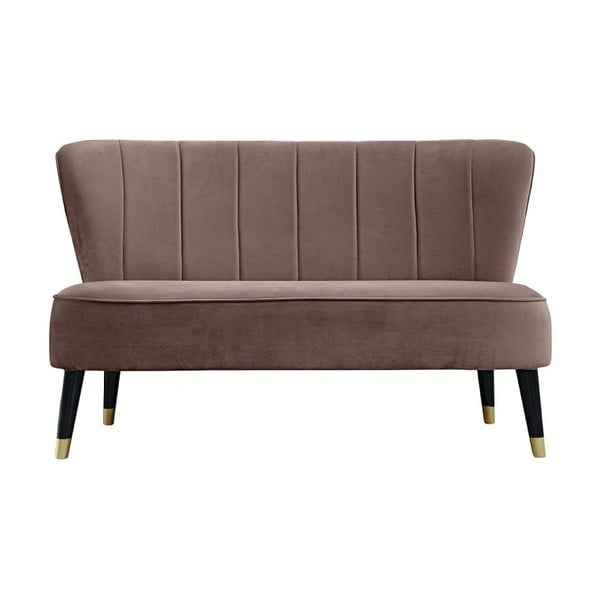 Smeđa sofa sa zlatnim detaljima JohnsonStyle Lagos French Velvet