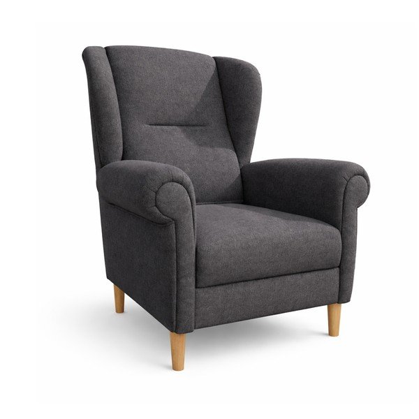 Tamno siva wing fotelja Swan – Ropez