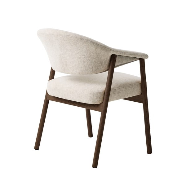 Krem blagovaonske stolice u setu s naslonima za ruke 2 kom od punog hrasta Elk – Unique Furniture-image-4