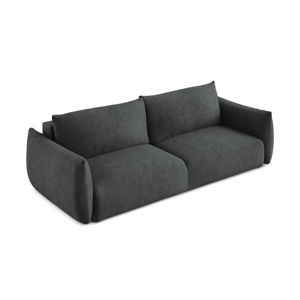 Tamno siva sklopiva sofa od šenila 230 cm Leila – Makamii-image-3