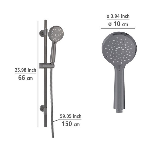 Tuš set od nehrđajućeg čelika sivi 66 cm Young - Wenko-image-3