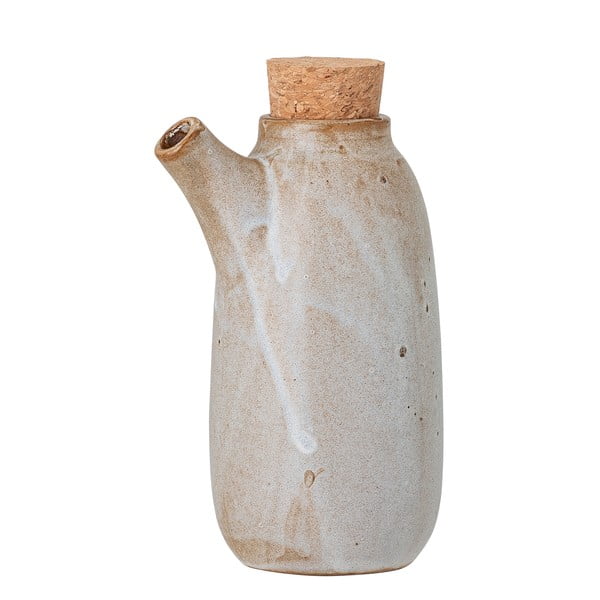 Bež-bijela keramička boca s čepom Bloomingville Masami, 600 ml