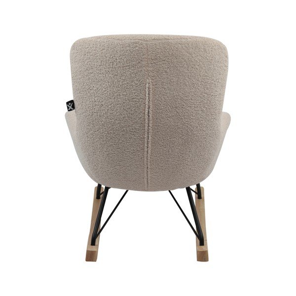 Bež dječja fotelja za ljuljanje od bouclé tkanine Rocky – Vipack-image-4