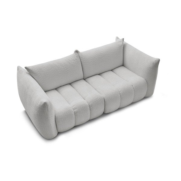 Svijetlo siva sofa od bouclé tkanine 234 cm Azra – Bobochic Paris-image-3