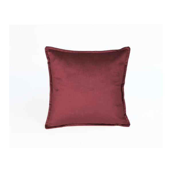 Tamno crvena dekorativna jastučnica Velvet Atelier, 45 x 45 cm