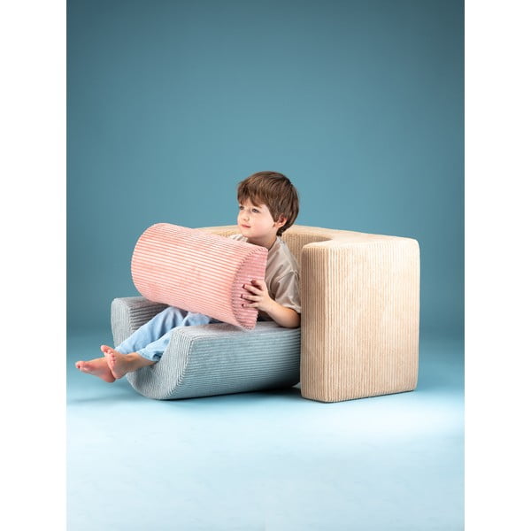 Svjetlo smeđi set mekanih igrački od pjene od samta 75x49x37 cm Rainbow Montessori – Wigiwama-image-2